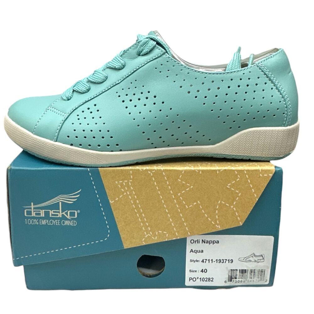 DANSKO Orli Nappa Aqua Sneakers Women's Size 10 EU 40 Arch Support